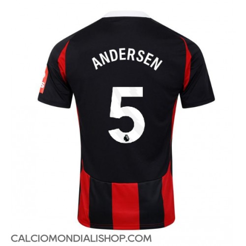 Maglie da calcio Fulham Joachim Andersen #5 Seconda Maglia 2024-25 Manica Corta